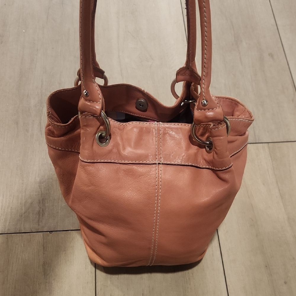 Tignanello Terra Cotta Genuine Leather Hobo Bag